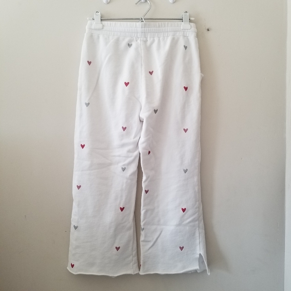 525 Revolve Heart French Terry Crop Sweatpants Drawstring Waist Size Small - Picture 4 of 8